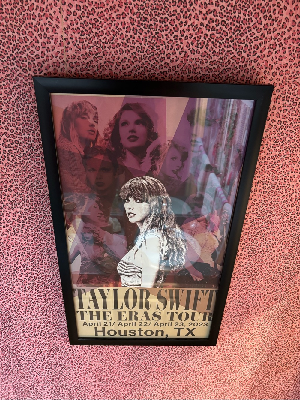 Taylor Swift The Eras Tour Poster - Houston Framed
